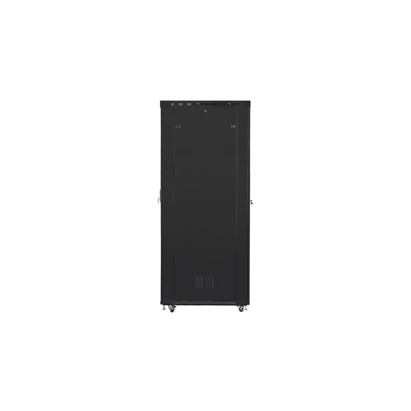 19" Volně stojící racková skříň 47U 800X1200 černé skleněné dveře LCD Lanberg (Flat Pack) V2