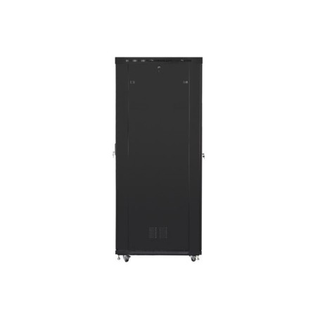 19" Volně stojící racková skříň 47U 800X1200 černé skleněné dveře LCD Lanberg (Flat Pack) V2