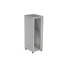 19" Volně stojící racková skříň 47U 800X1000 šedé prosklené dveře LCD Lanberg (Flat Pack) V2