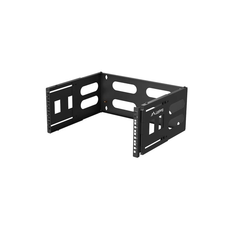 SKLÁDACÍ DRŽÁK PRO MONTÁŽ NA STĚNU 19" 4U 497X400/240 ČERNÝ LANBERG