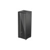 19" Volně stojící racková skříň 47U 800X800 černé skleněné dveře Lanberg (ploché balení)