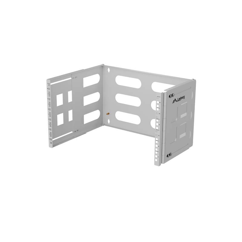 SKLÁDACÍ DRŽÁK PRO MONTÁŽ NA STĚNU19" 6U 497X400/240 ŠEDÝ LANBERG