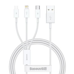 Baseus Superior Series Fast Charging Datový Kabel USB-A - USB-C/microUSB/Lightning 3.5A 1m Stellar W