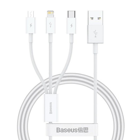 Baseus Superior Series Fast Charging Datový Kabel USB-A - USB-C/microUSB/Lightning 3.5A 1m Stellar W