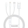 Baseus Superior Series Fast Charging Datový Kabel USB-A - USB-C/microUSB/Lightning 3.5A 1m Stellar W