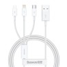 Baseus Superior Series Fast Charging Datový Kabel USB-A - USB-C/microUSB/Lightning 3.5A 0.5m Stellar