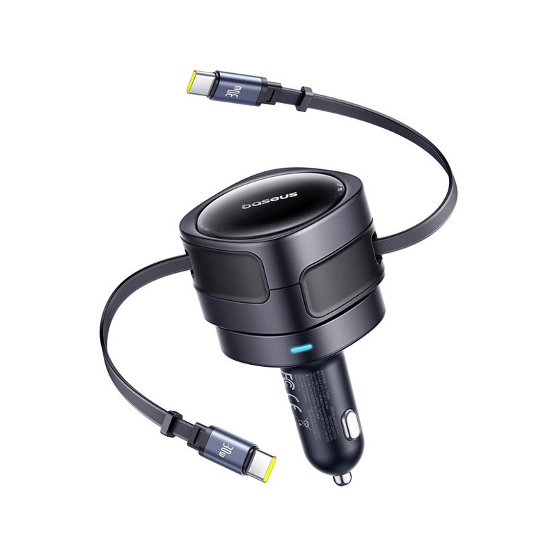 Baseus Enjoyment Max Nabíječka do Auta USB-C/USB-C 60W Cosmic Black