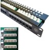 DATACOM Patch panel 24x RJ-45,Cat5e UTP, 19" s vyvázáním, horní zářez