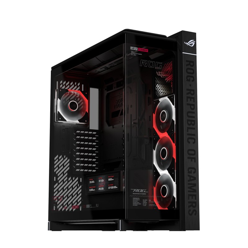 ASUS case ROG Cronox ARGB, E-ATX, Průhledná bočnice, 4x120mm ARGB, černá