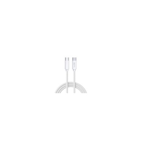 WG - Datový kabel Type-C (male) na Type-C (male), 1 metr, 3 A, cotton ECO, bílá