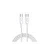 WG - Datový kabel Type-C (male) na Type-C (male), 1 metr, 3 A, cotton ECO, bílá