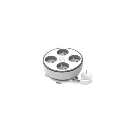 Solight 4z prodlužovací přívod, 2m, 3 x 1mm2, bílý, vypínač