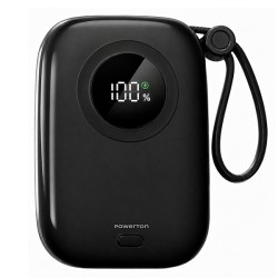 Powerton ENERGY DARK EDITION Powerbanka 10000mAh, 2x USB-C, 22.5W, integrované kabely, černá