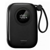 Powerton ENERGY DARK EDITION Powerbanka 10000mAh, 2x USB-C, 22.5W, integrované kabely, černá