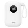 Powerton ENERGY WHITE EDITION Powerbanka 10000mAh, 2x USB-C, 22.5W, integrované kabely, bílá