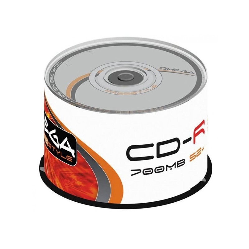 Omega Freestyle CD-R, OF50, 100, 700MB, 52x, 80min., 12cm, bez možnosti potisku, cake box, Standard, pro archivaci dat, DOPRODEJ
