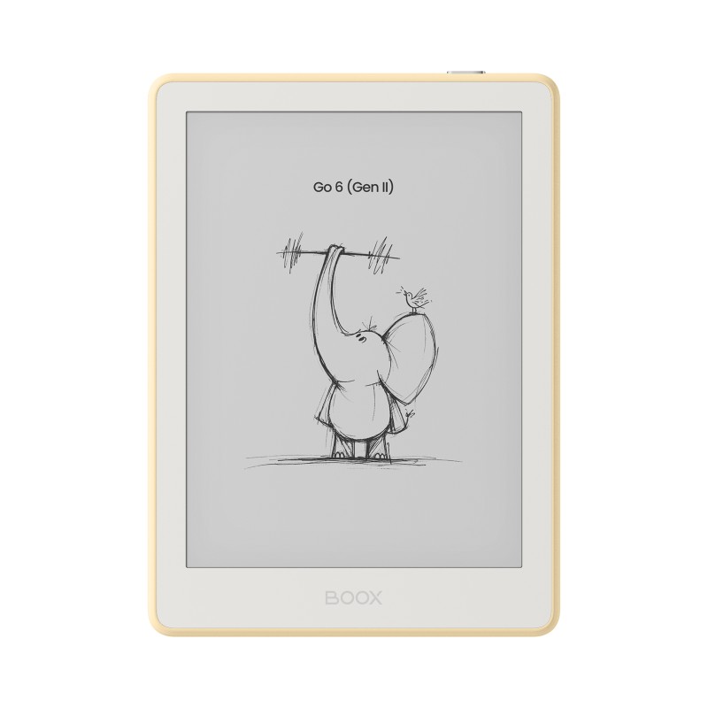 E-book ONYX BOOX GO 6 (Gen II), custard, 6" Carta 1300, 32GB, Bluetooth, Android 11, E-ink displej