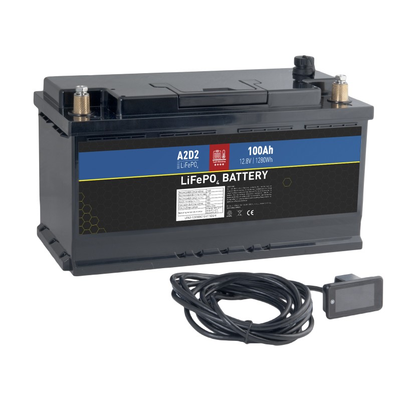 A2D2 baterie LiFePO4 12,8V 100Ah F15 SELF-HEAT Car Battery Case & waterproof display (Gotion cells)
