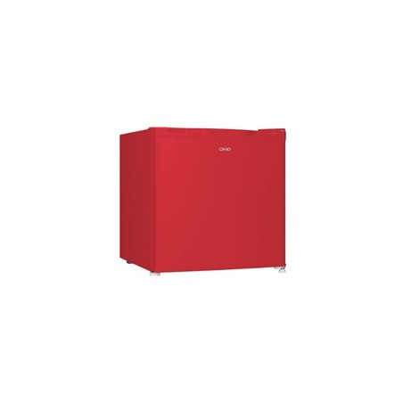 CHiQ CSD46D4RE minibar, 46 litrů, 2 přihrádky, 0 °C až +10 °C, 39 dB, červený