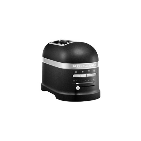 KitchenAid Artisan 5KMT2204EBK toustovač černá litina, 2 topinky, auto senzor, 7 stupňů, bagel, rozmrazování