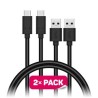 CONNECT IT Wirez USB-C (Type C) - USB-A, USB 3.1 Gen 1, černý, 1 m (2 ks v balení)