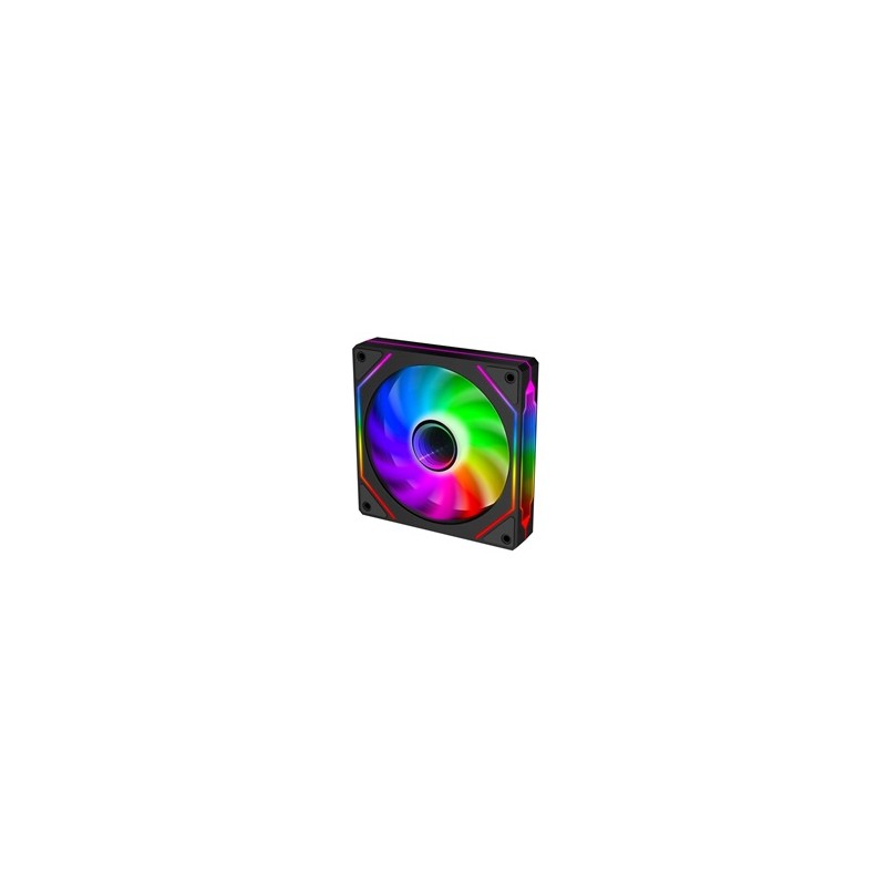 EVOLVEO 120UX, ventilátor, 120mm, 4pin PWM, ARGB, černý