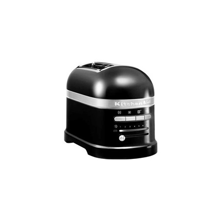 KitchenAid Artisan 5KMT2204EOB toustovač lesklá černá, 2 topinky, auto senzor, 7 stupňů, bagel, rozmrazování