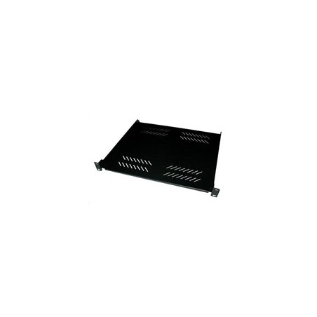 BAZAR - XtendLan 19" police s perforací 1U/400mm, nosnost 25kg, černá - poškozeno, prohnuté