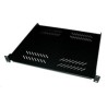 BAZAR - XtendLan 19" police s perforací 1U/400mm, nosnost 25kg, černá - poškozeno, prohnuté