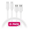 CONNECT IT Wirez USB-C (Type C) - USB-A, USB 3.1 Gen 1, bílý, 1 m (2 ks v balení)