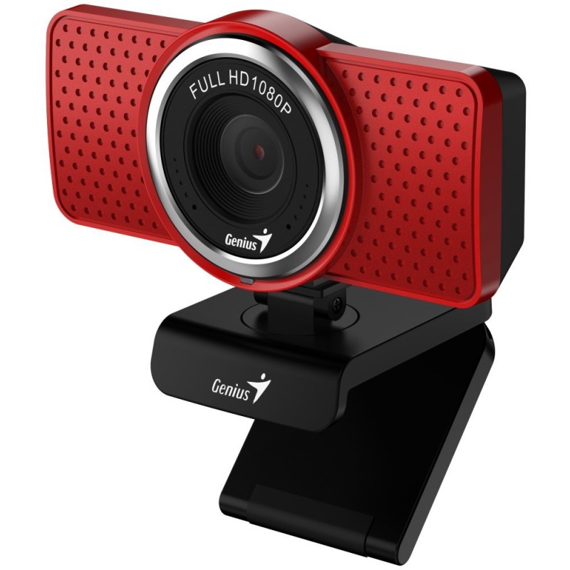 GENIUS webová kamera ECam 8000/ červená/ Full HD 1080P/ USB-C/ USB/ mikrofon