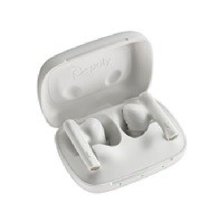 Poly bluetooth headset Voyager Free 60, BT700 USB-A adaptér, nabíjecí pouzdro, bílá