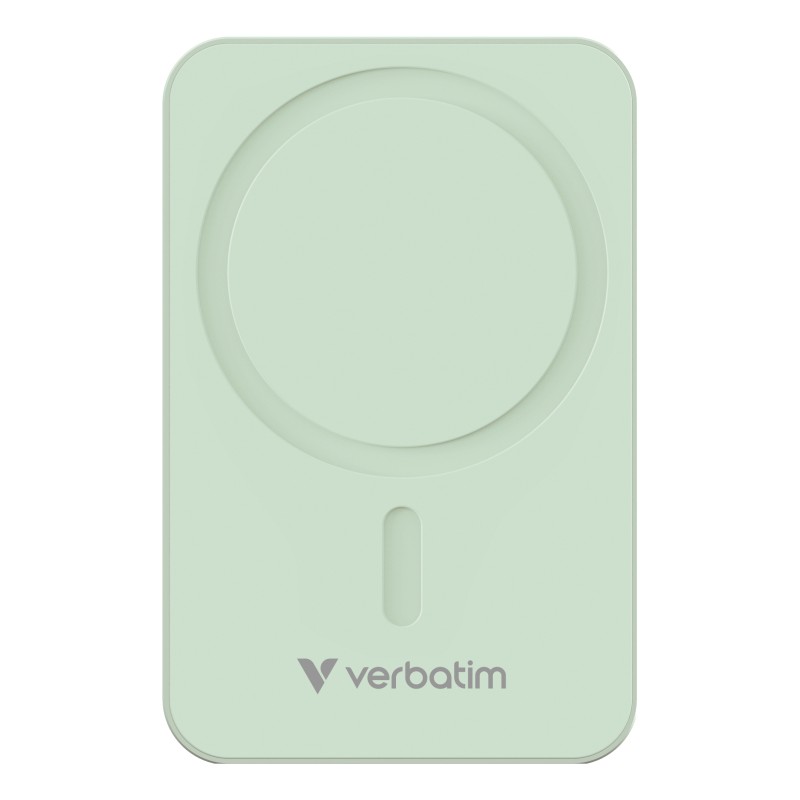 Verbatim power banka s bezdrátovým nabíjením 5V, nabíjení telefonu, 32224, 20000mAh, magnetické připevnění, Zelená