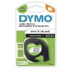 Dymo originální páska do tiskárny štítků, Dymo, 59421, S0721510, černý tisk/bílý podklad, 4m, 12mm, LetraTag papírová páska