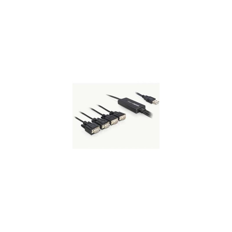 Delock USB 2.0 4 x Serial Adapter - Sériový adaptér - USB - RS-232 x 4 61887