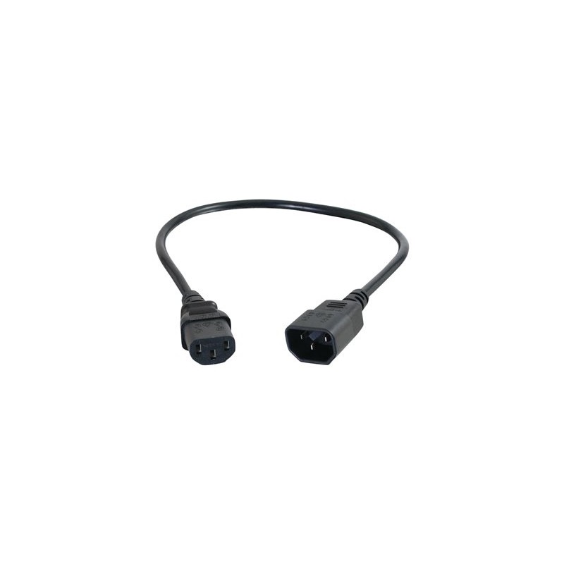 C2G Computer Power Cord Extension - Prodlužovací šňůra - power IEC 60320 C13 do IEC 60320 C14 - AC 250 V - 3 m 88504