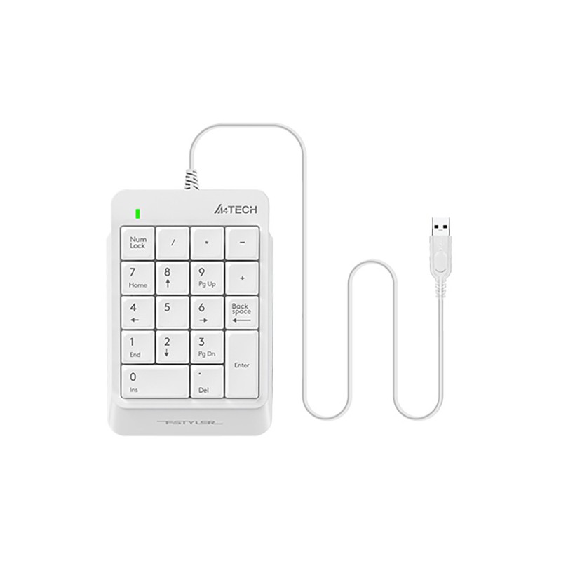 A4Tech FStyler FK13P numerická klávesnice drátová (USB) bílá