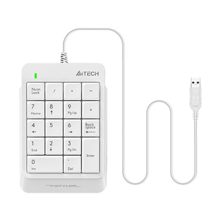 A4Tech FStyler FK13P numerická klávesnice drátová (USB) bílá