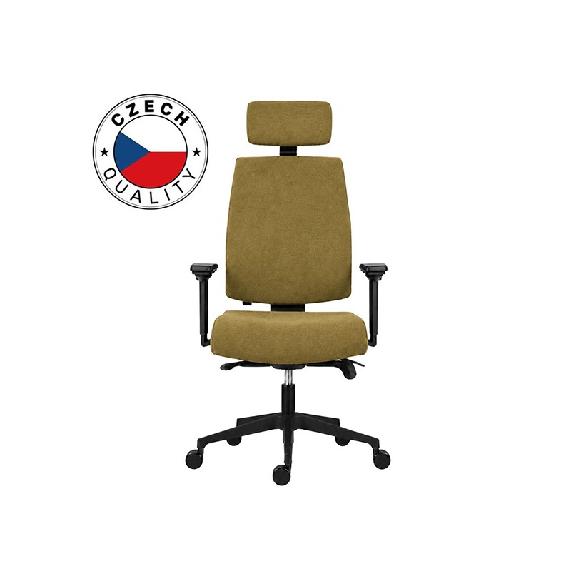 Powerton ERGO JANA Kancelářské ergonomické křeslo, žlutá