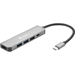 Sandberg USB-C Dock HDMI+3xUSB+PD 100W