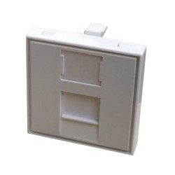 DATACOM Modul 45x45mm do parapetní lišty s clonkou bílý