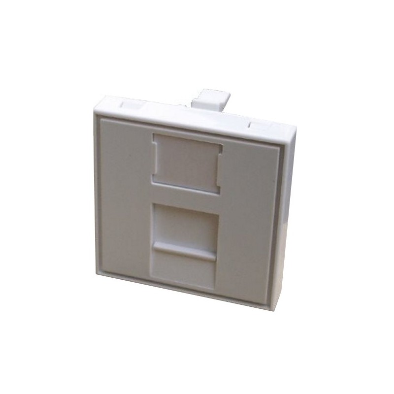 DATACOM Modul 45x45mm do parapetní lišty s clonkou bílý