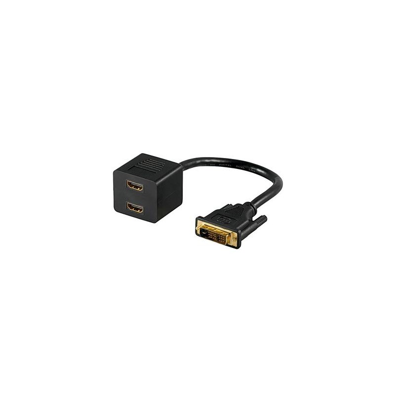 PremiumCord Adapter DVI(24+1) male 2 x HDMI female