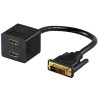 PremiumCord Adapter DVI(24+1) male 2 x HDMI female