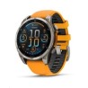 Garmin fenix® 8 – 47 mm, AMOLED, Sapphire, Titanium s Orange/Graphite silikonovým řemínkem, EU