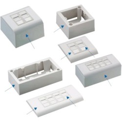 DATACOM UTP 2xRJ45 zásuvka Cat6 (pod i nad omítku)