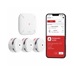 X-Sense FS31 (3+1) Sada 3 bezdrátových detektorů kouře XS01-M s centrální jednotkou SB550