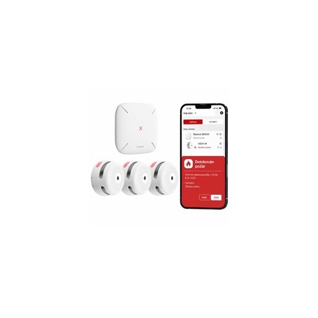 X-Sense FS31 (3+1) Sada 3 bezdrátových detektorů kouře XS01-M s centrální jednotkou SB550