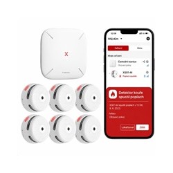 X-Sense FS61 (6+1) Sada 6 bezdrátových detektorů kouře XS01-M s centrální jednotkou SB550