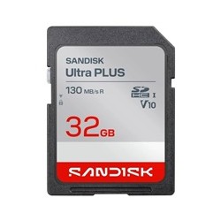 Sandisk Ultra PLUS SDHC karta 32GB UHS-I,V10, U1, C10, (130MB/s)
